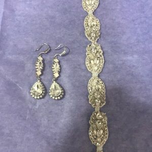 Haute Bride accessories - earrings and belt